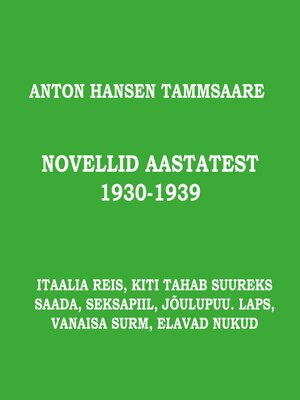 cover image of Novellid aastatest 1930-1939